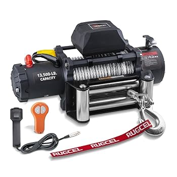 Amazon.co.jp: RUGCEL 13500LB(6124KG) ワイヤーロープ 電動